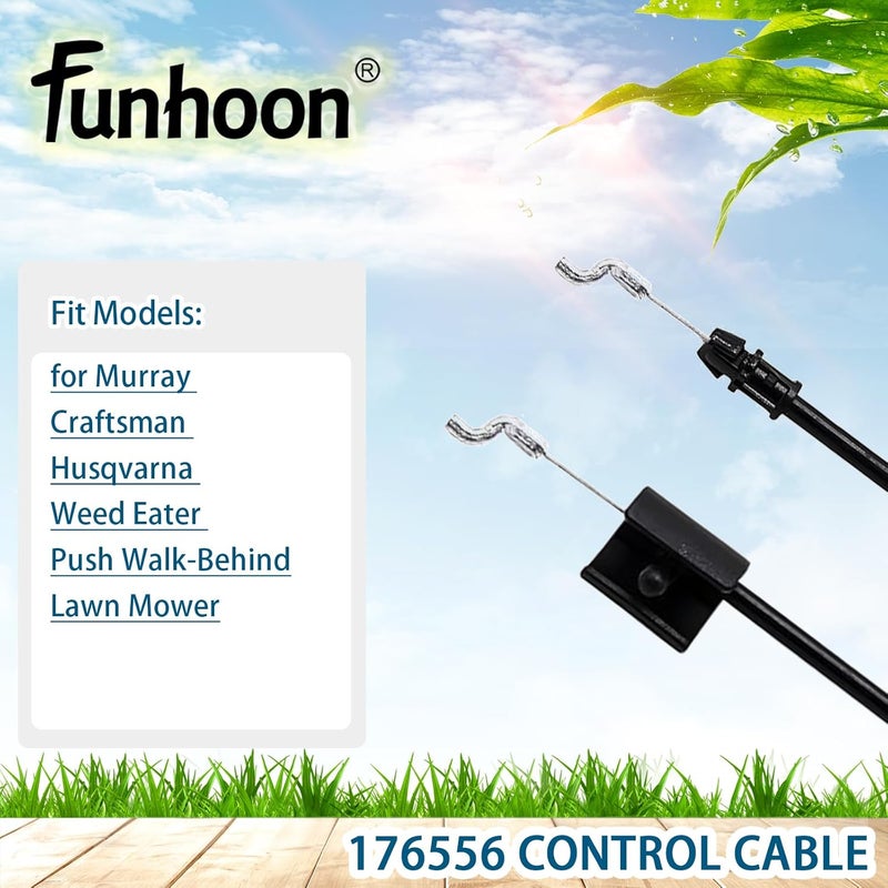 Funhoon 176556 Engine Zone Control Cable for Murray Craftsman Husqvarna Push Mower Walk-Behind Lawn Mower Throttle Cable Replacement 532176556 162778 - Image 4